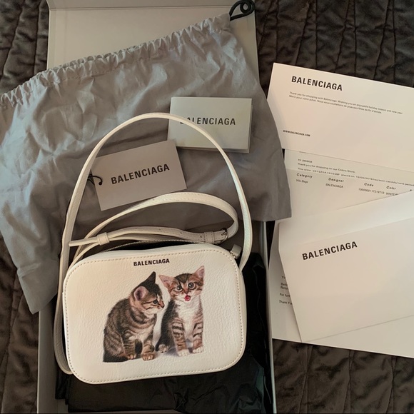 balenciaga kitten camera bag